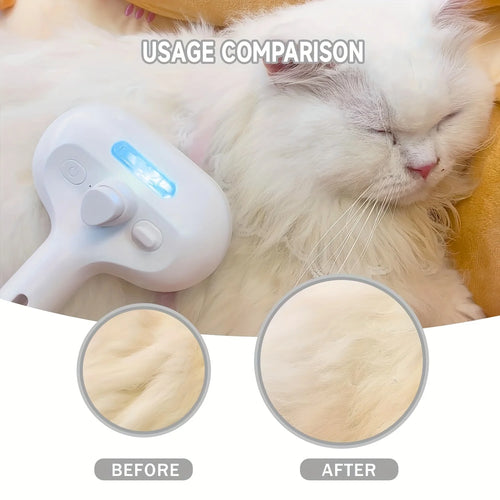 Petorao 2-in-1 Pet Grooming Spray Comb — Dematting Brush with Water Mist for Cats & Dogs
