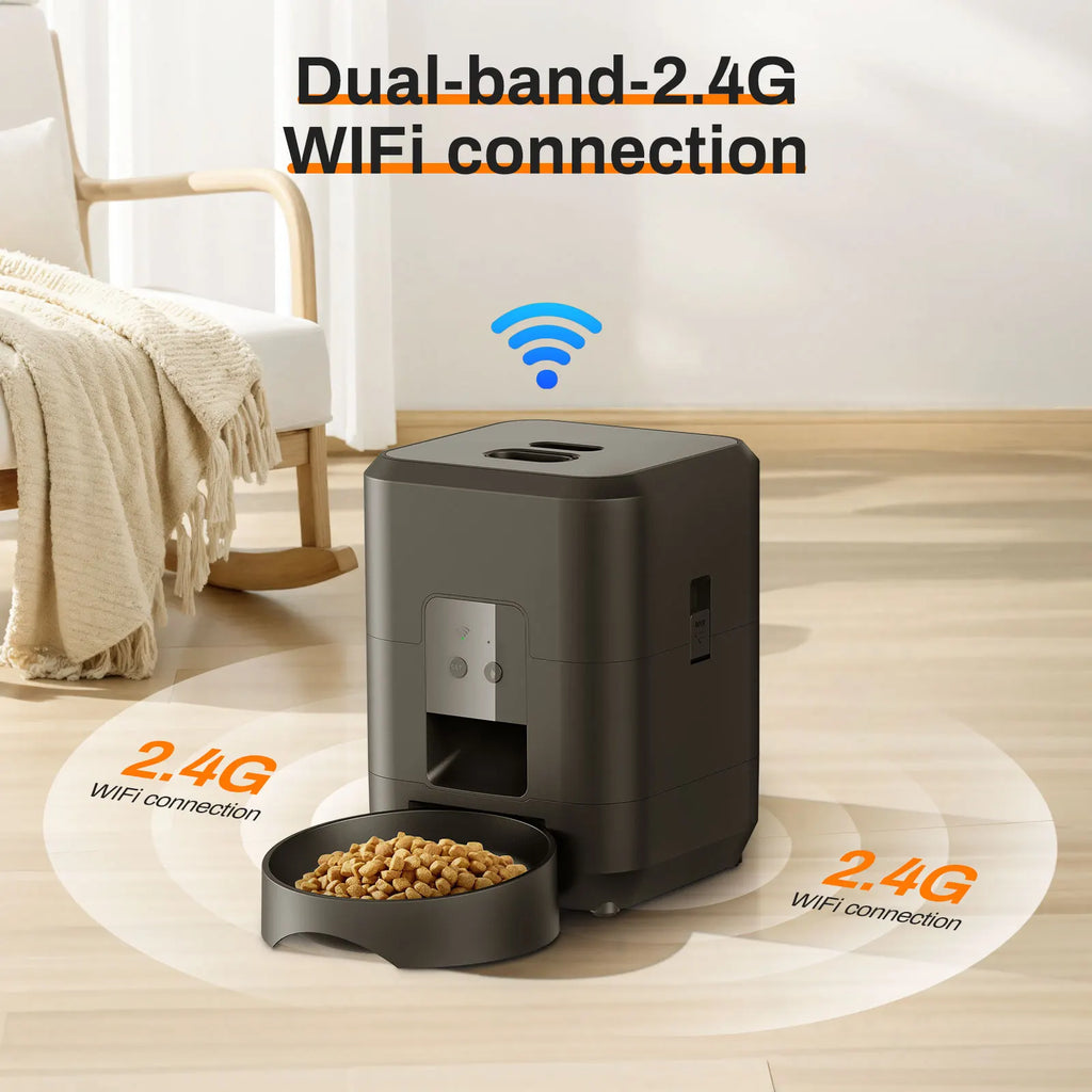 Petorao Smart WiFi Pet Feeder — Automatic, 2L with Camera & Timer