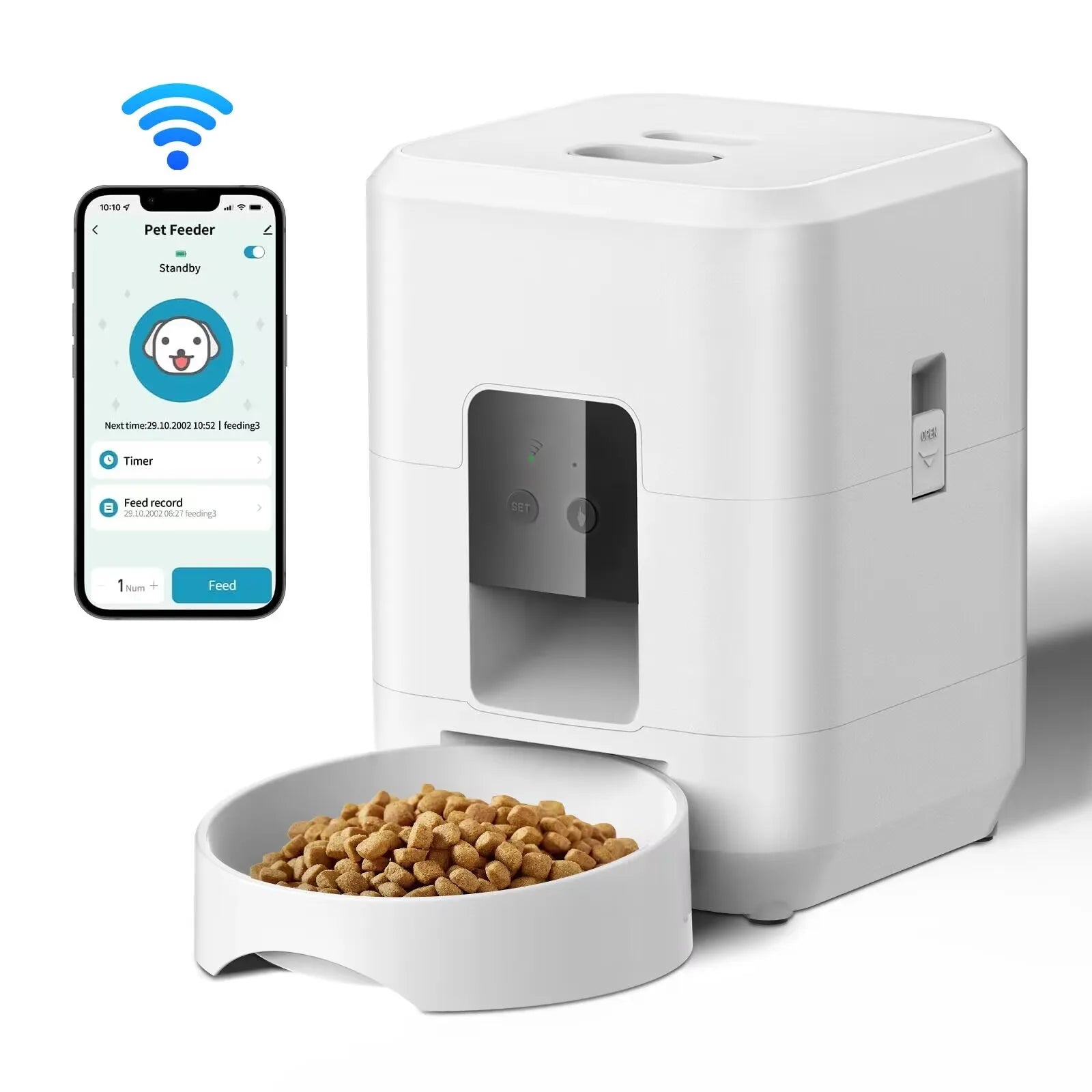 Petorao Smart WiFi Pet Feeder — Automatic, 2L with Camera & Timer