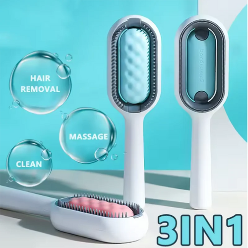 3-in-1 Cat Brush Long Hair Remover Brush for Dog Cat Silicone Pet Grooming Comb with Wipe and Water Tank Pet Product Accessories