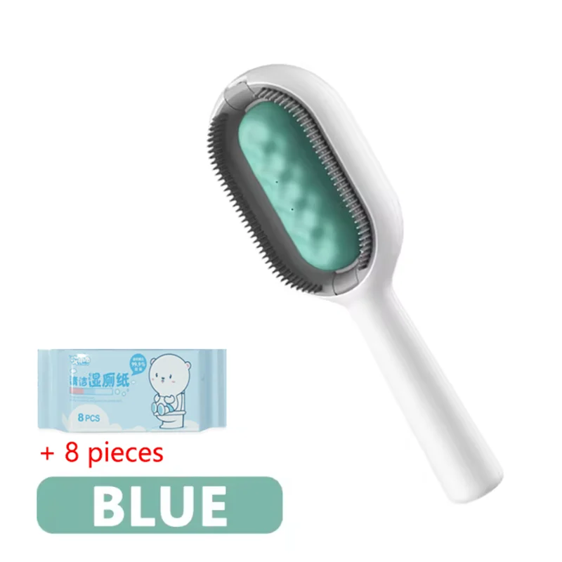 3-in-1 Cat Brush Long Hair Remover Brush for Dog Cat Silicone Pet Grooming Comb with Wipe and Water Tank Pet Product Accessories