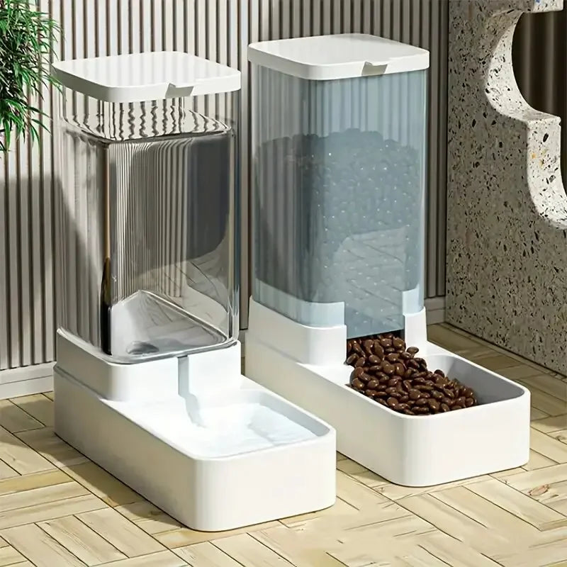 Petorao Gravity Pet Feeder & Water Dispenser Set — Automatic 2-in-1 for Cats & Dogs