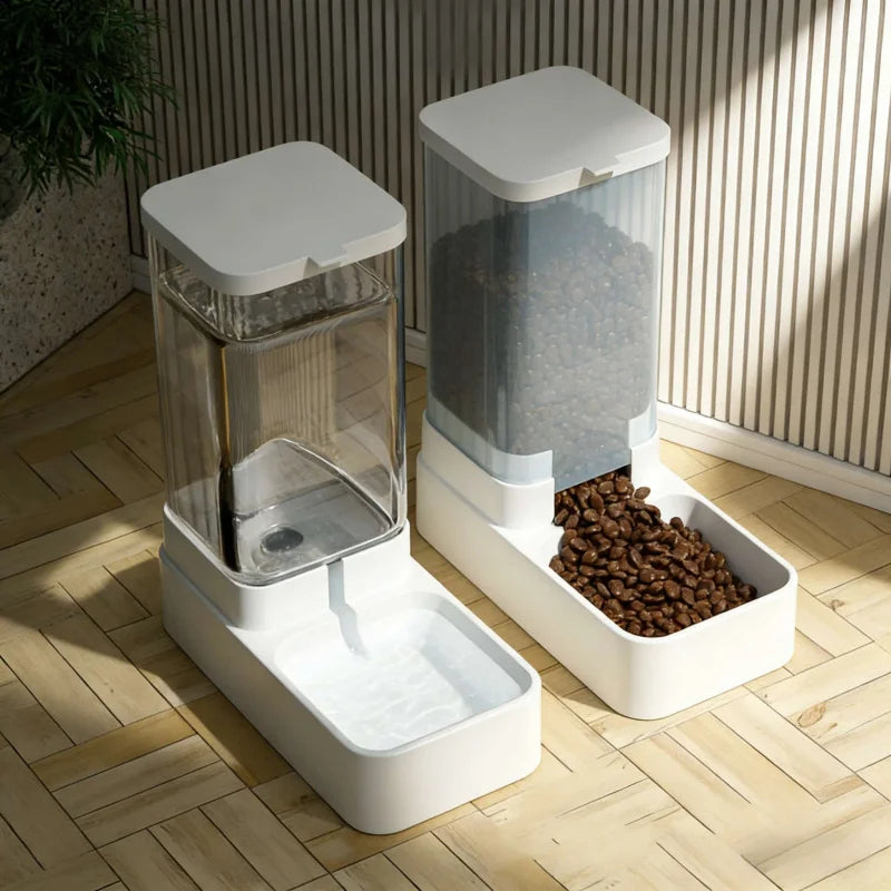 Petorao Gravity Pet Feeder & Water Dispenser Set — Automatic 2-in-1 for Cats & Dogs