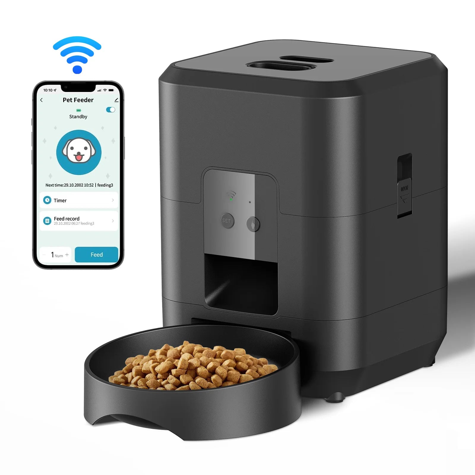 Petorao Smart WiFi Pet Feeder — Automatic, 2L with Camera & Timer